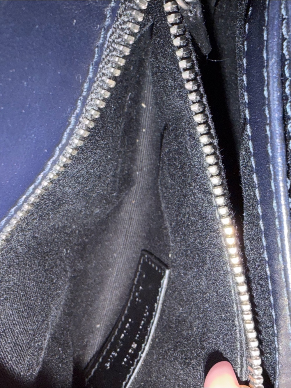 Saint Laurent Black Chevron Quilted Leather Crossbody with Silver YSL - Picture 11 of 12